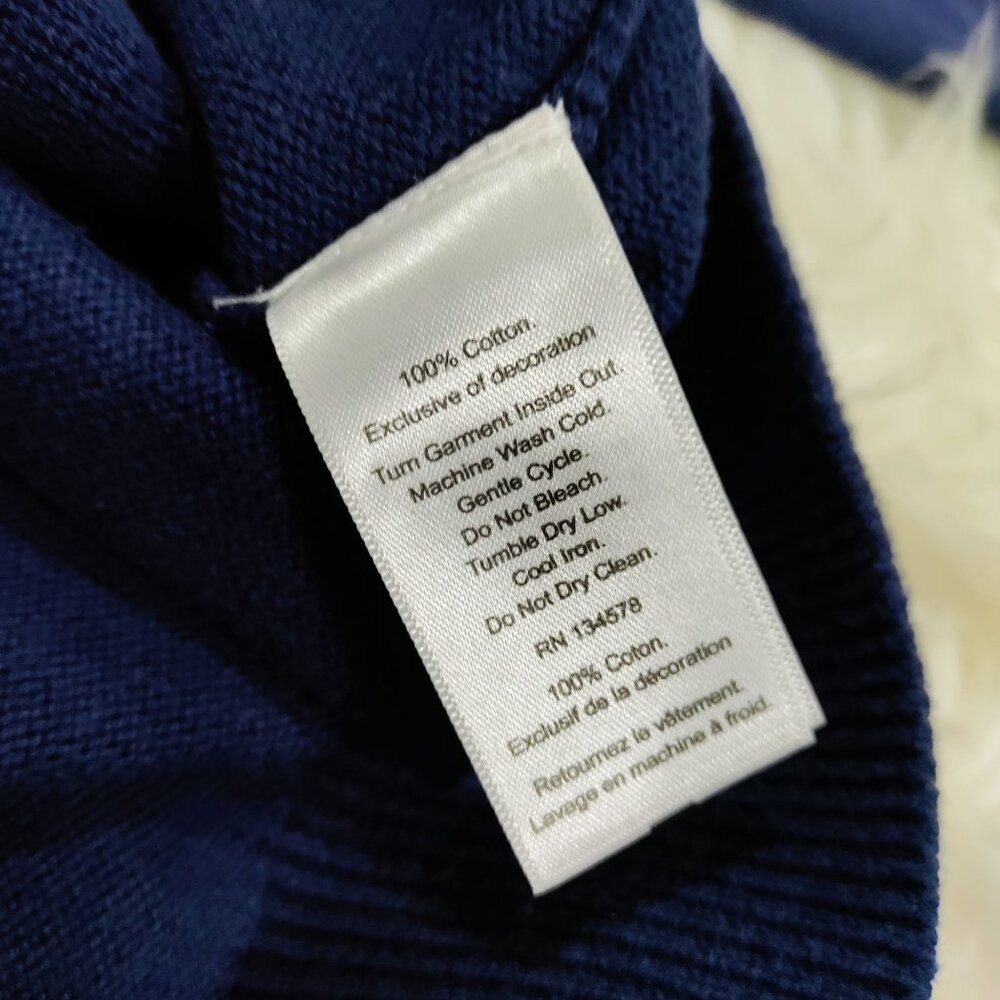 Vineyard Vines Navy Blue Whale Embroidered Preppy Hipster Sweater Men's Medium - Picture 8 of 13